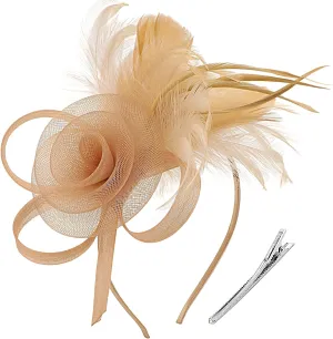 Women Fascinators Hats Flower Fascinators with Headband and Clip Tea Party Headwear for Women and Girls