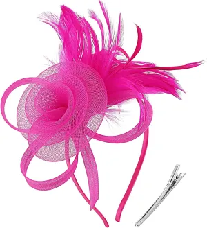 Women Fascinators Hats Flower Fascinators with Headband and Clip Tea Party Headwear for Women and Girls